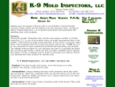 K-9 MOLD INSPECTORS, LLC's Website