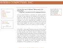 Korma Computers Inc's Website
