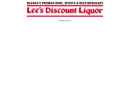 Lee's Discount Liquor's Website