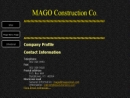 Mago Construction Co's Website
