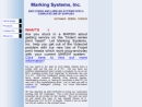 Marking Systems Inc's Website