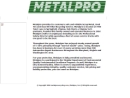 METALPRO, INC.'s Website