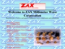 Z A X MILLIMETER WAVE CORP's Website
