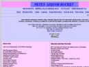 Pete's Liquor Bucket & Wine Shoppe's Website