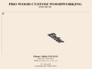 Pro Wood Custom Woodworking's Website