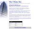 SKY CLEAN INC's Website