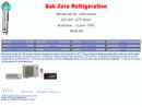 Sub Zero Refrigeration & Air Conditioning's Website