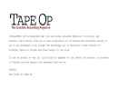 Tape Op Magazine's Website