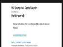 VIP Dumpster Rental Austin's Website