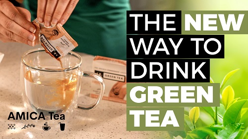 organic green tea packets
