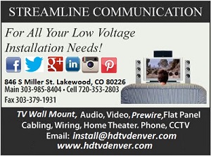 Home Theater, Prewire, Security Cameras, Structured Cabling, TV Wall Mount, Video Surveillance, Denver, CO AUDIO, VIDEO, STRUCTURED CABLING, VIDEO SURVEILLANCE, PREWIRE, NEW BUILD, HOME THEATER, TV, WALL MOUNT
