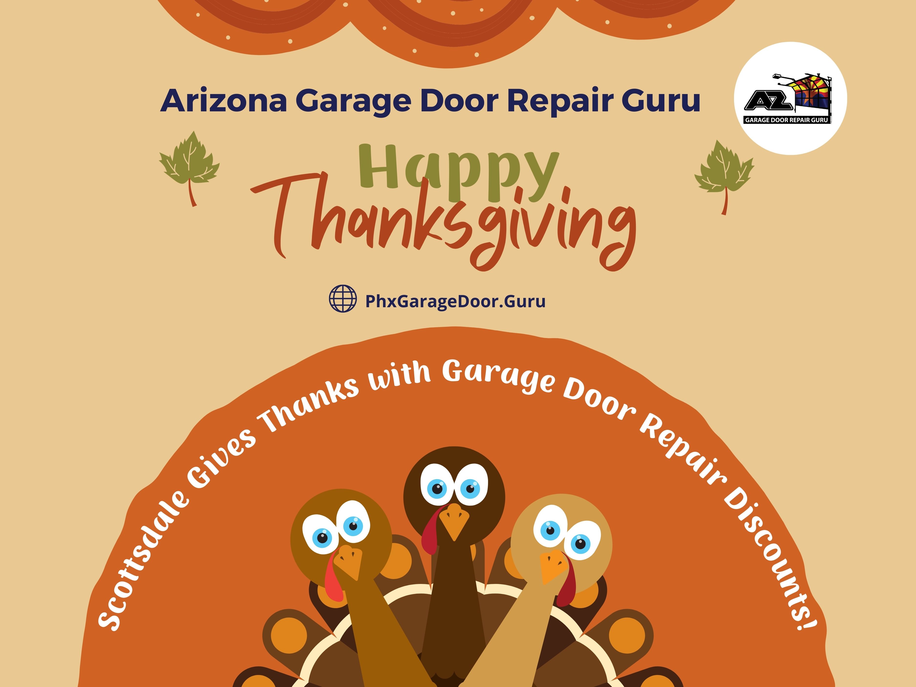 Scottsdale Gives Thanks with Garage Door Repair Discounts!