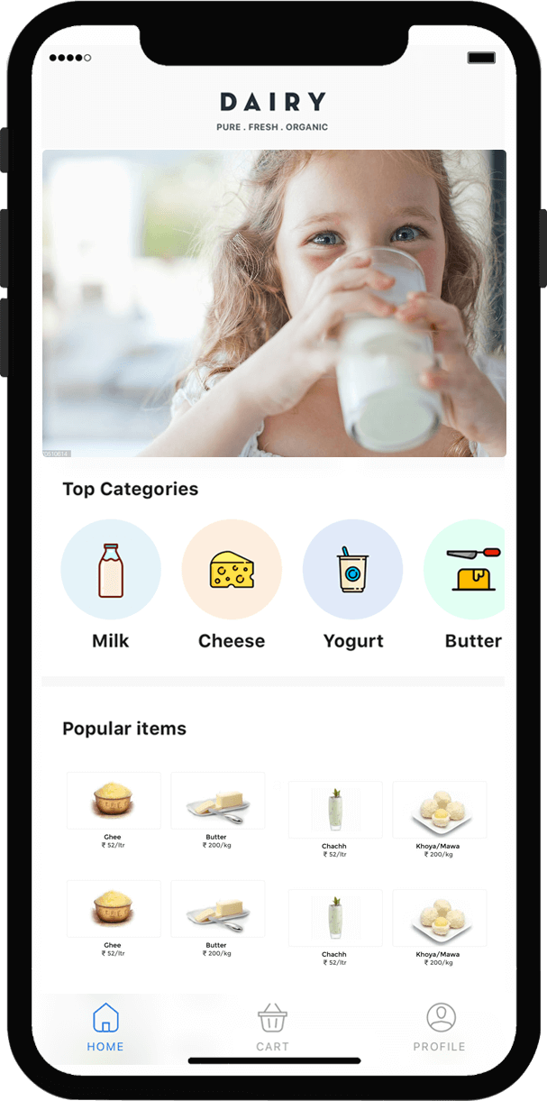 Mobile App for Milk Delivery
