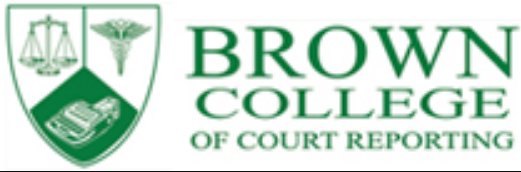 Brown College of Court Reporting's Logo