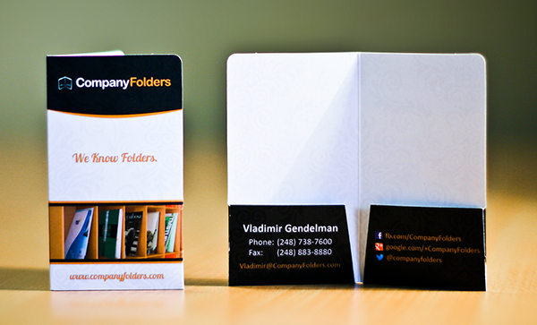 2 Pocket Folder with Business Card