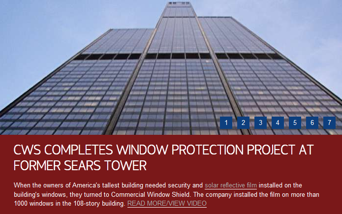 CWS COMPLETES WINDOW PROTECTION PROJECT AT FORMER SEARS TOWER