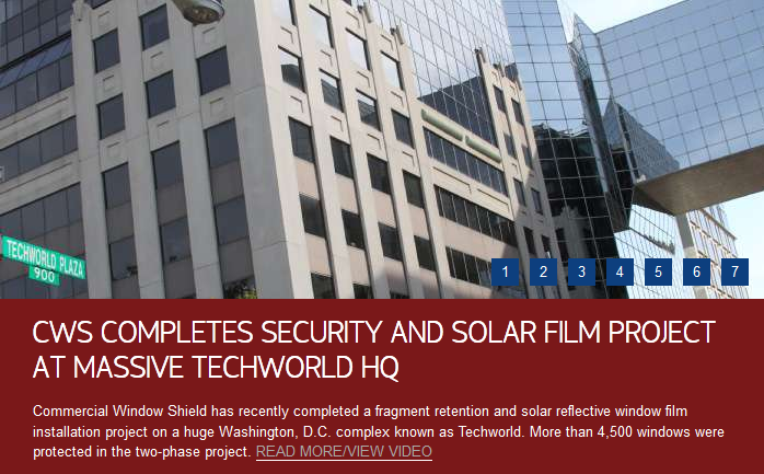 CWS Completes Security and Solar Film Project at Massive Techworld HQ