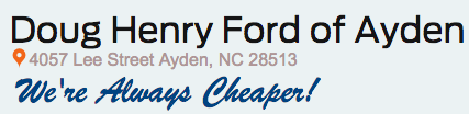 Doug Henry Ford of Ayden's Logo