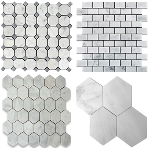 Mosaic White Carrara Marble Tiles