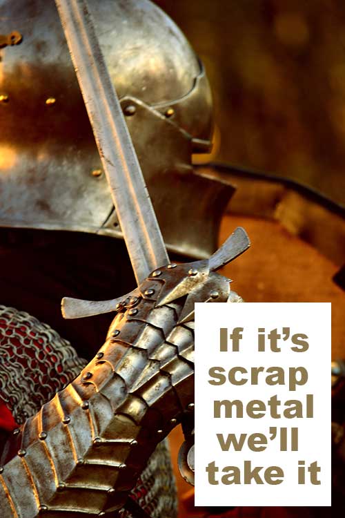 Scap metal suit of armor