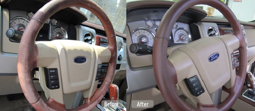 leather steering wheel repair