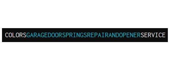Colors Garage Door Springs Repair and Opener's Logo