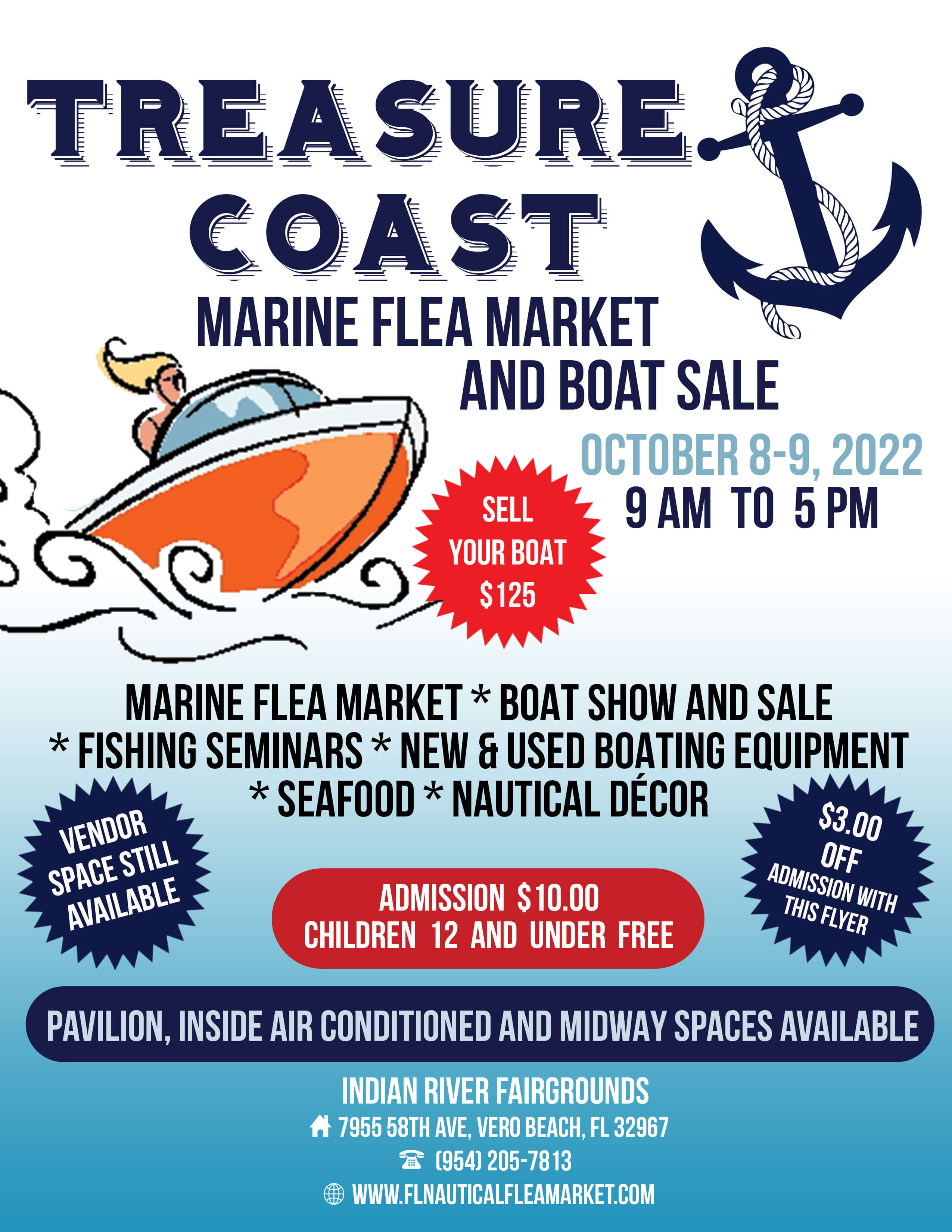 E2022 13th Annual Treasure Coast Marine Flea Market and Boat Sale's Logo
