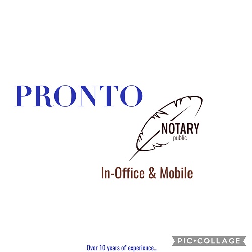 PRONTO NOTARY PUBLIC and Apostille Services