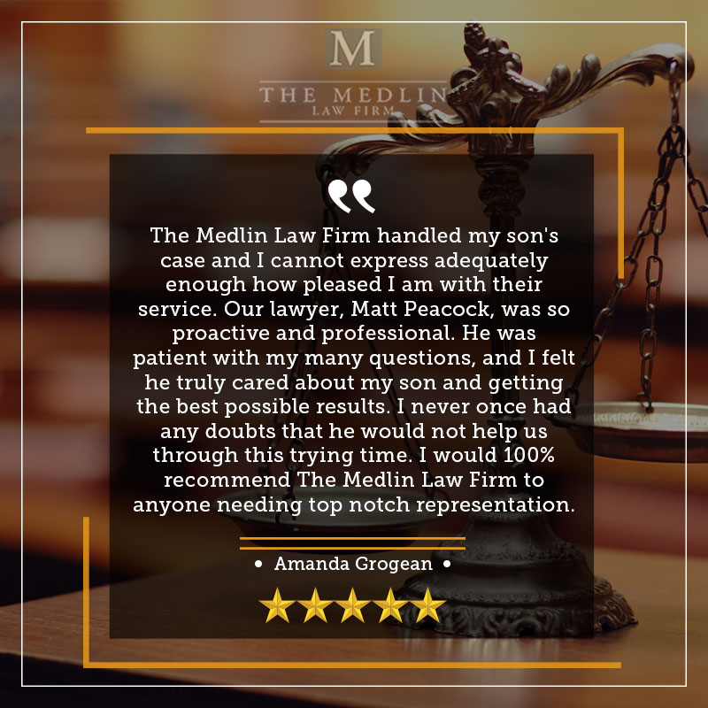 The Medlin Law Firm Client Testimonial From Amanda Grogean