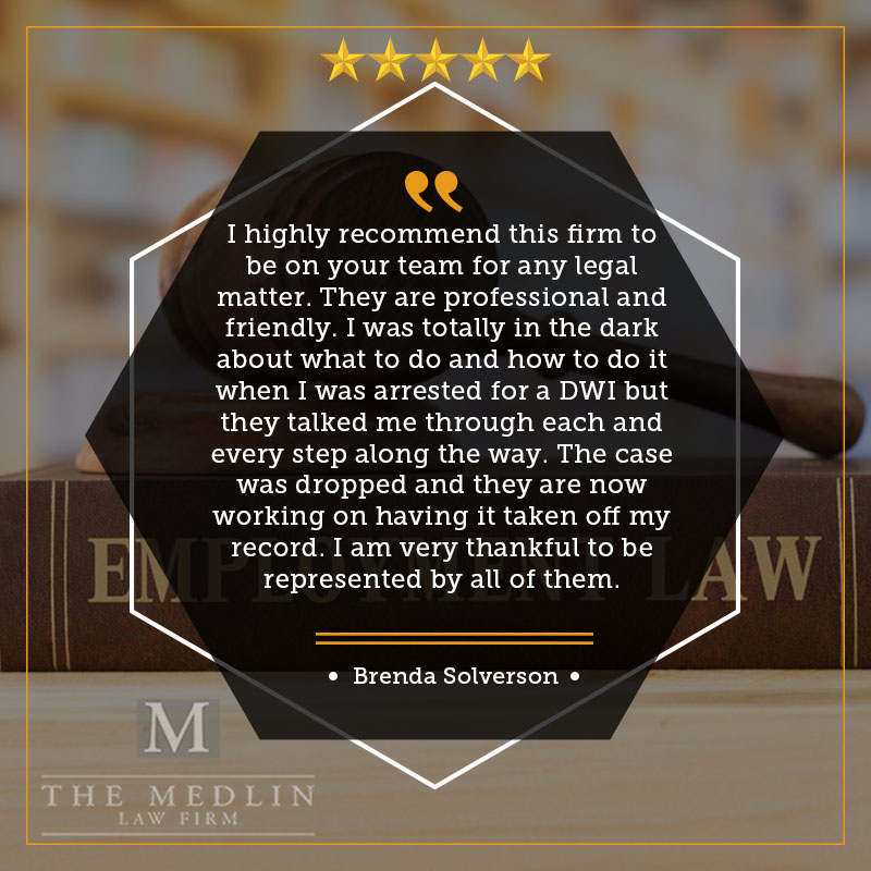 The Medlin Law Firm Client Testimonial From Brenda Solverson