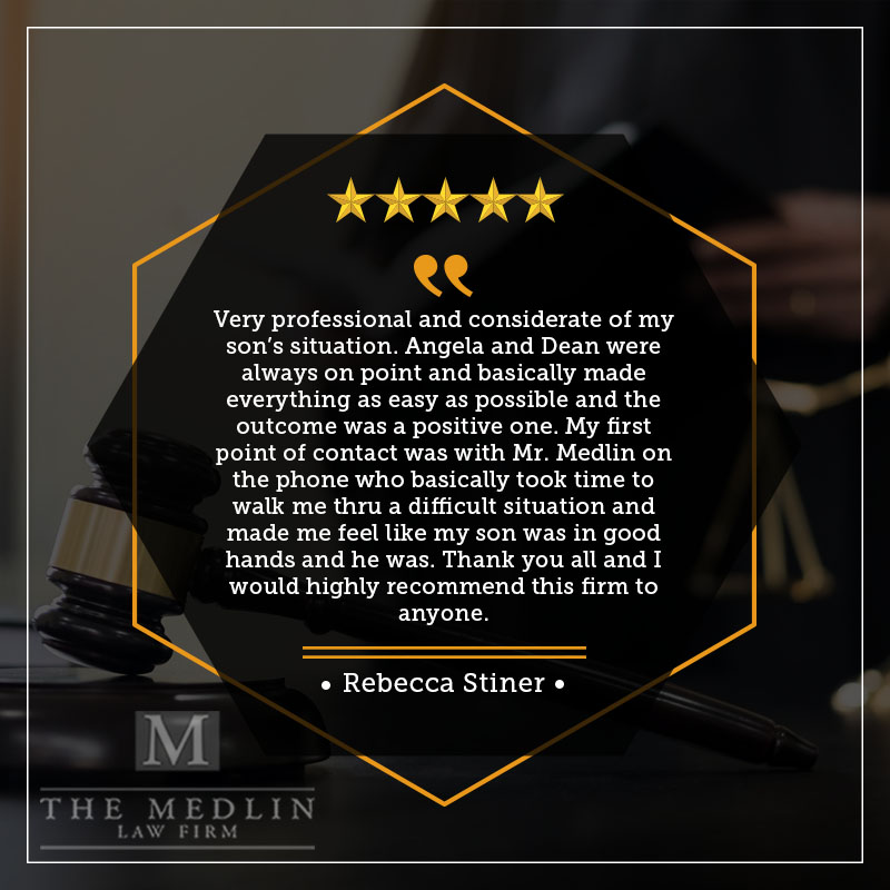 The Medlin Law Firm Client Testimonial From Rebecca Stiner
