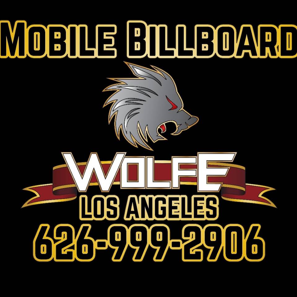 Mobile Billboard Los Angeles Wolfe's Logo