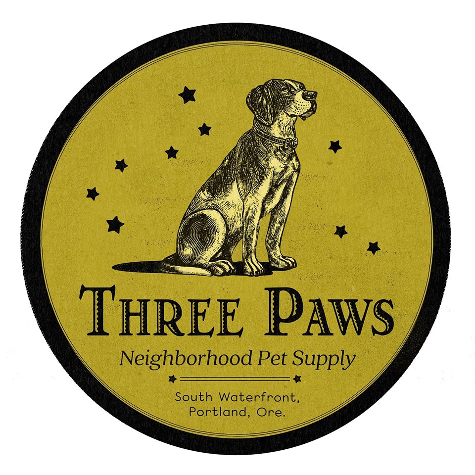 Three Paws Pet Supply's Logo