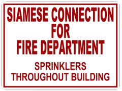 FIRE DEPARTMENT SIGNS